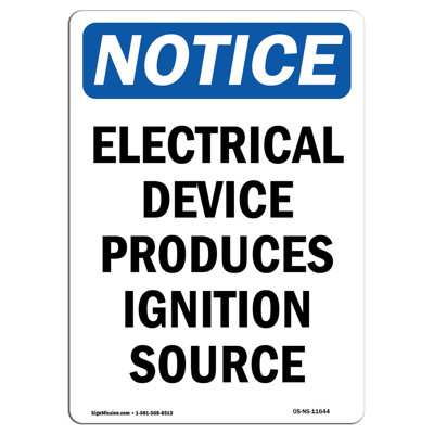 Notice - Electrical Device Produces Ignition Sign