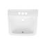 Lavabo de salle de bain mural rectangulaire en porcelaine vitrifiée 19 "x 17,3" avec trou pour robinet
