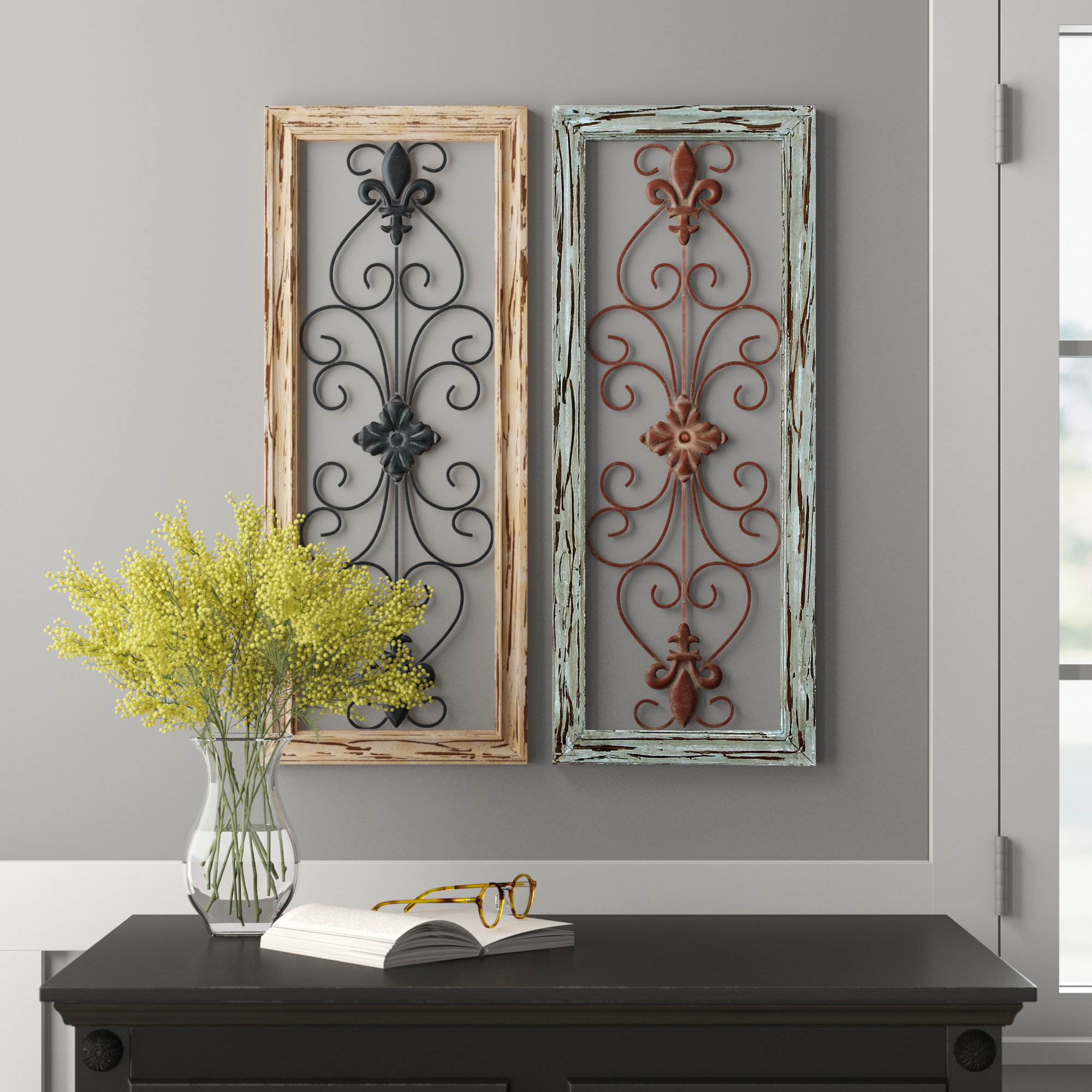 Ophelia & Co. 2 Piece Panel Wood Wall Décor Set & Reviews | Wayfair