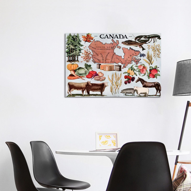 Canada's Natural Resources - Vintage Poster - Wrapped Canvas Print, 101.6 cm H x 66.04 cm W x 1.91 cm D