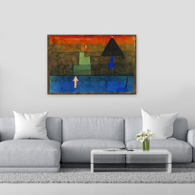 Contrasts In The Evening 1924-1925 Abstract Classic Colorful Sunrise Sunset Wall Art Print by Paul Klee - Wrapped Canvas Print