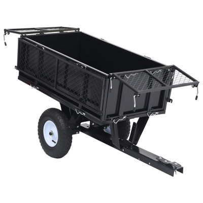 Asdvadzadur Tipping Trailer for Lawn Tractor