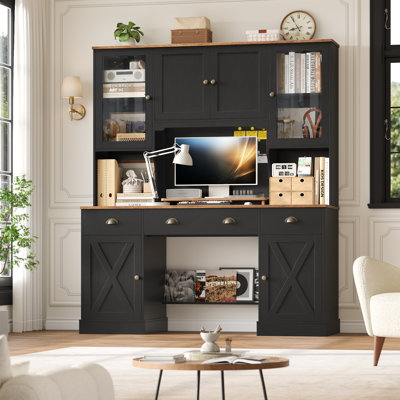 Bureau d'ordinateur à 3 tiroirs l 63 po x H 74,8 po