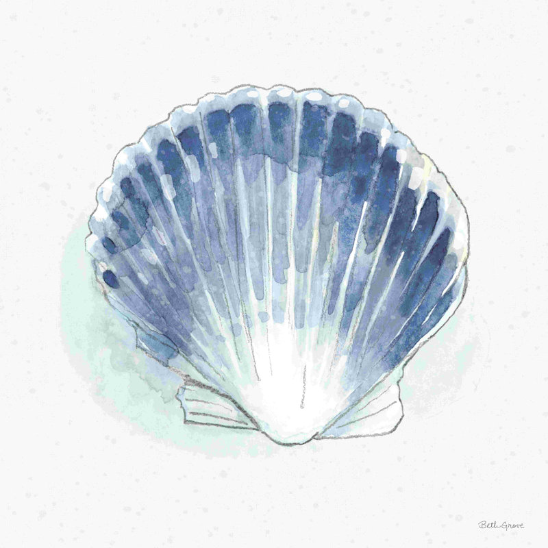 Bord de mer - impression sur toile tendue, H 12 po x l 12 po