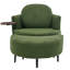 Fauteuil rembourré simple avec repose-pieds mobile-2106957799