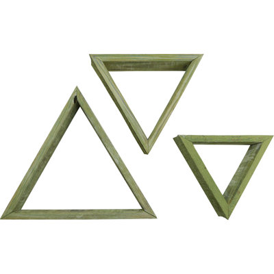 Triangle Accent Shelf with Adjustable Shelves