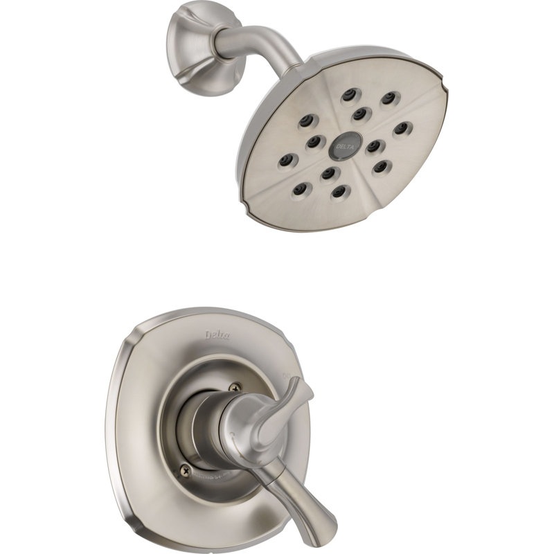 Robinet de douche à inverseur avec poignée levier et moniteur addison, Acier inoxydable Brilliance