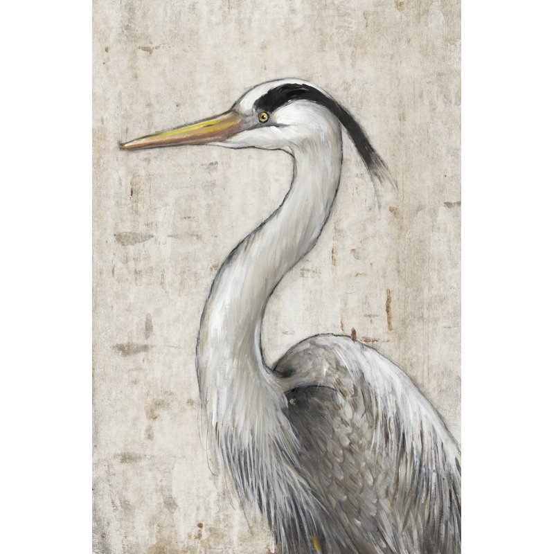 Grey Heron II by Tim O'Toole - Wrapped Canvas Painting, 122cm H x 81cm W