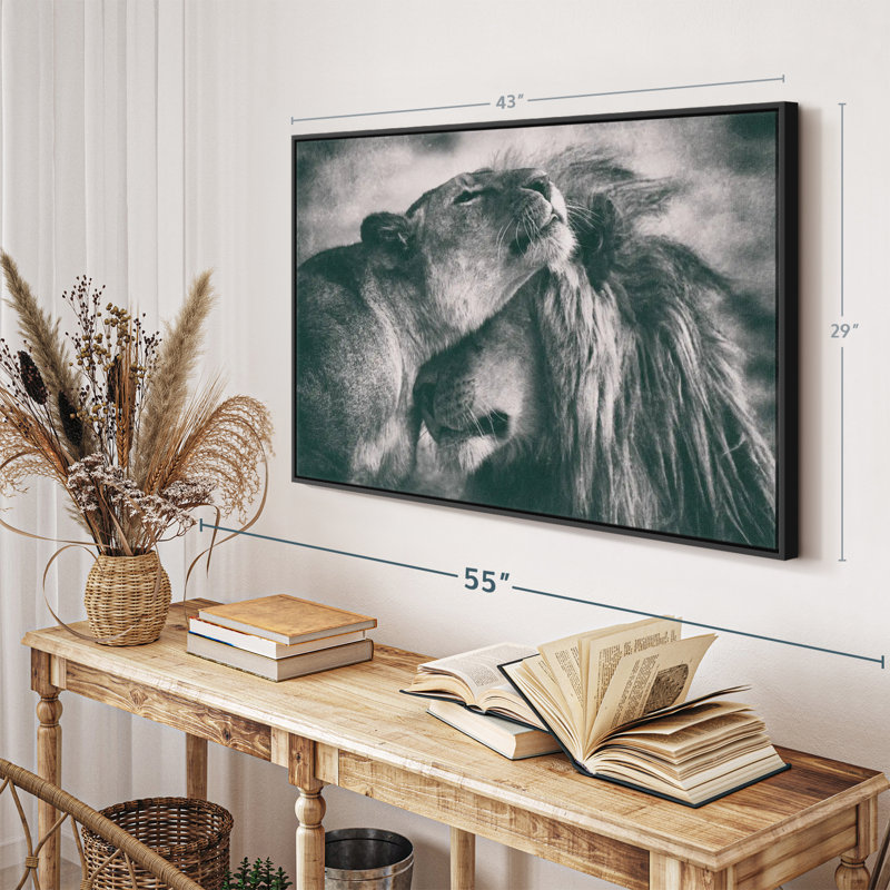 Animal «Amour monochrome», H 29 po x l 43 po