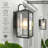 Outdoor Wall Lights, Matte Black Exterior Light Fixtures With Clear Glass Shade, Waterproof Front Porch Lighting, Modern Sconces Lantern For Outside, House, Garage, E26 Socket, ETL Listed