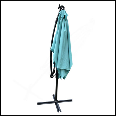 Parasol sophistiqué rectangulaire de 2 x 3 m pour terrasse extérieure à énergie solaire à DEL avec parasol imperméable à 6 côtes avec manivelle et traverse pour la terrasse du jardin