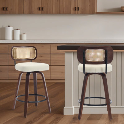 Ensemble de 2 tabourets pivotants Mid-Century