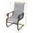 Atrayu Outdoor Patio Dining Armchair with Breathable PVC and Fabric Iron Frame for Backyard-1297386963