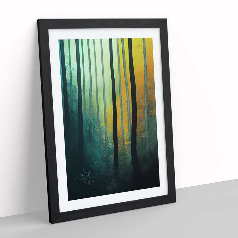 A Colourful Forest No.5 - Print, 46cm H x 34cm W, Black Framed