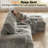 Boneless Cloud Sectional Boneless Sofa with Ottoman, Modular L Shaped Couch with Layered Cushion, Fluffy Comfy Couches for Living Room, No Assembly-1000166260