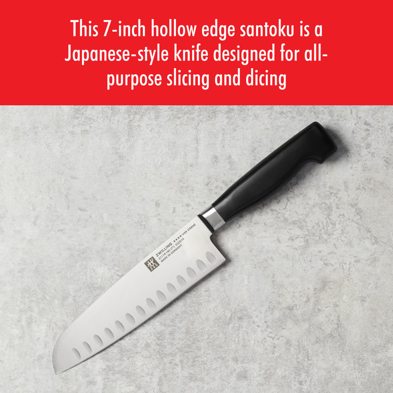 Four Star Hollow Edge Santoku Knife, 7"