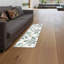 Tapis de cuisine hortensia vert et blanc, ensemble de 2 tapis décoratifs floraux pour la cuisine et le vestibule
