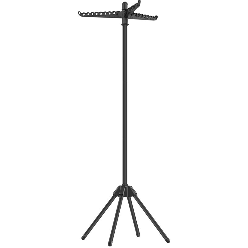 Metal Rotary / Umbrella Clothesline, Black, 150cm H x 65cm W x 65cm D