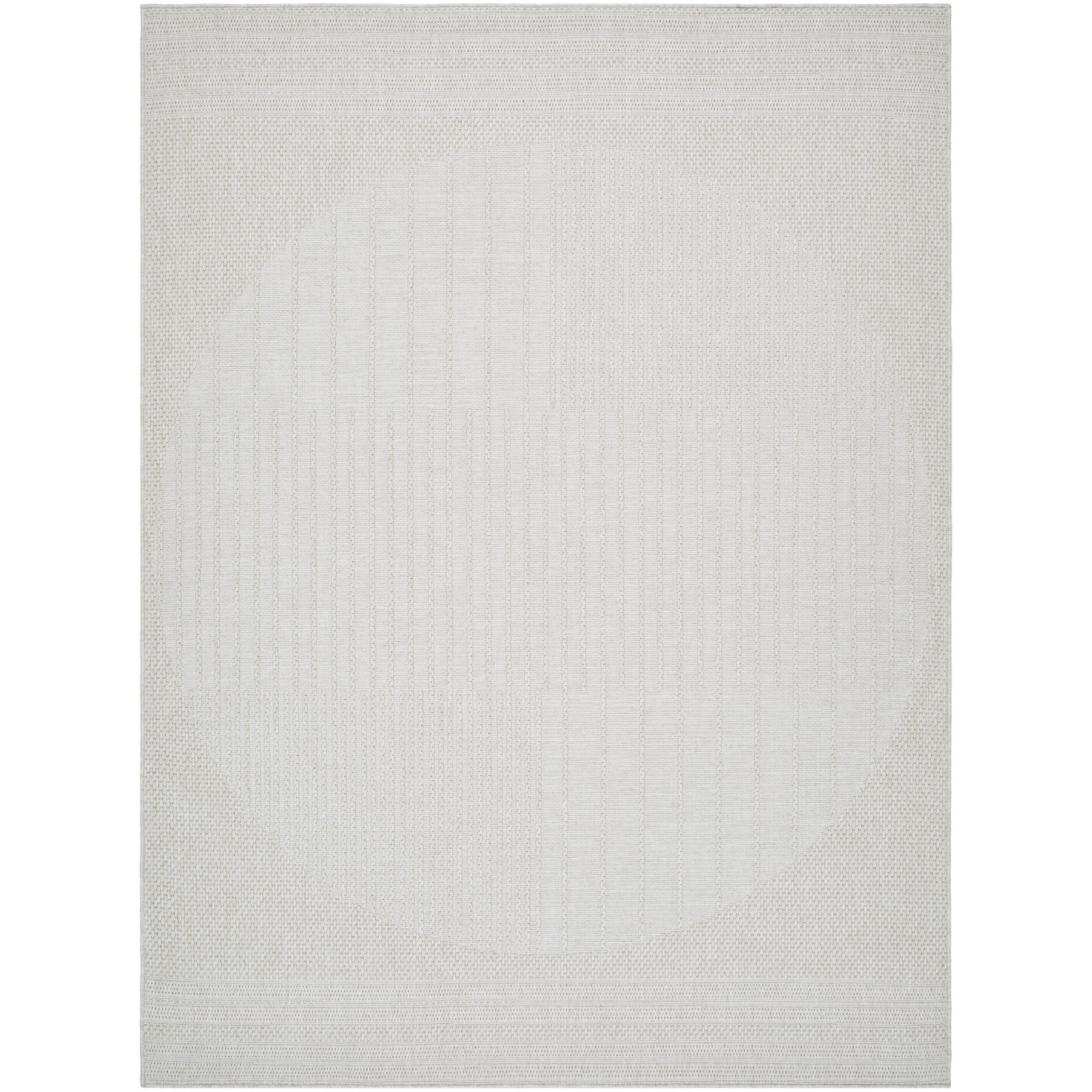 Winn Gray Indoor/Outdoor Rug, Rectangle 7'10" x 10'