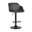 Tabouret de bar pivotant à hauteur réglable Jaxxon avec base en bois et similicuir-2005429314-2005429317