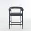 Tabouret de comptoir avec accoudoirs à hauteur de siège 25,6 po Cloretta