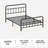 Metal Bed Frame,Queen Size Bed Frame With Headboard,Structurally Stable, Under Bed Storage,No Box Spring Needed,Black