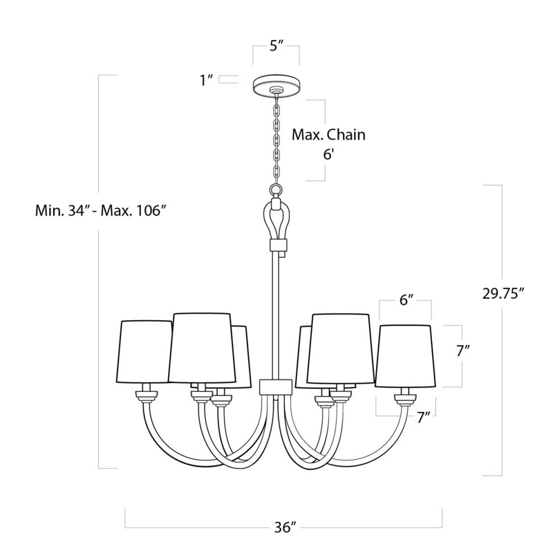 Coastal Luxe 6-Light Chandelier