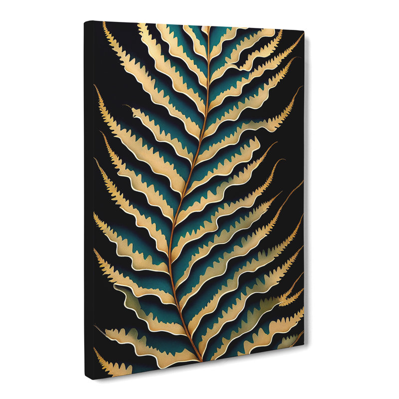 Bilbania Fern Leaf Digital - Wrapped Canvas, 76cm H x 50cm W x 3cm D