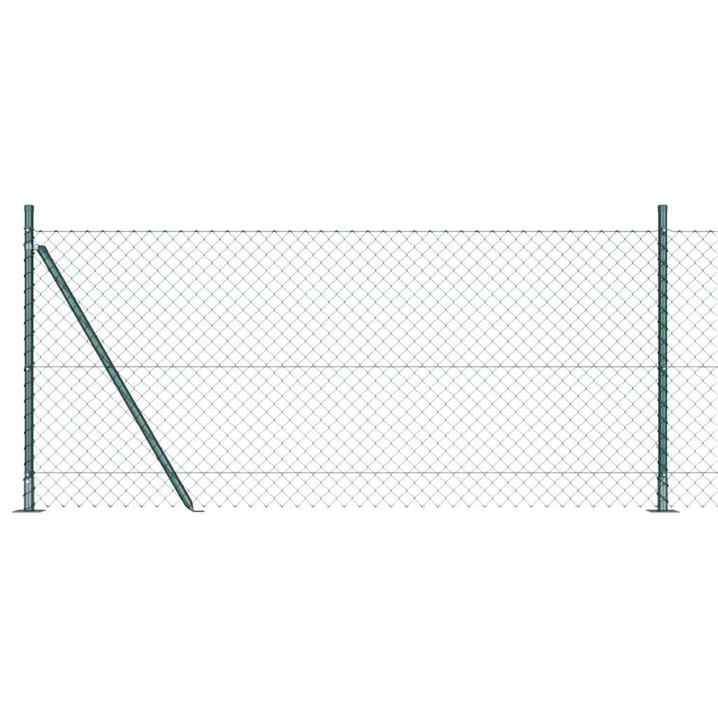 Vidaxl Chain Link Fence With Posts Steel