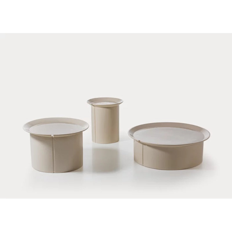 Brise Coffee Table, Cream, 18.11" Diameter