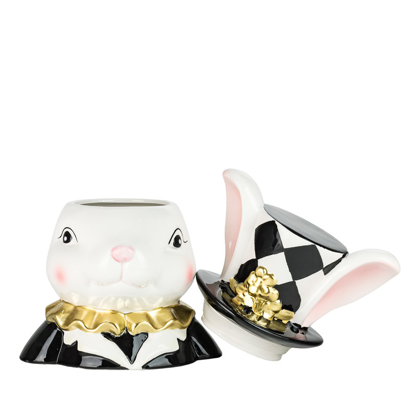 Boîte de 10 lapins Strawberry Street Dapper, noir et blanc