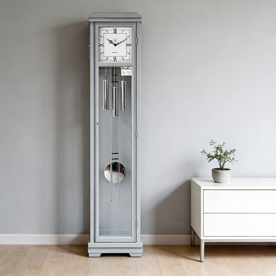 77.56"Simple American-style floor clock made of solid wood