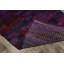 Tapis de zone mauve poils longs fait main
