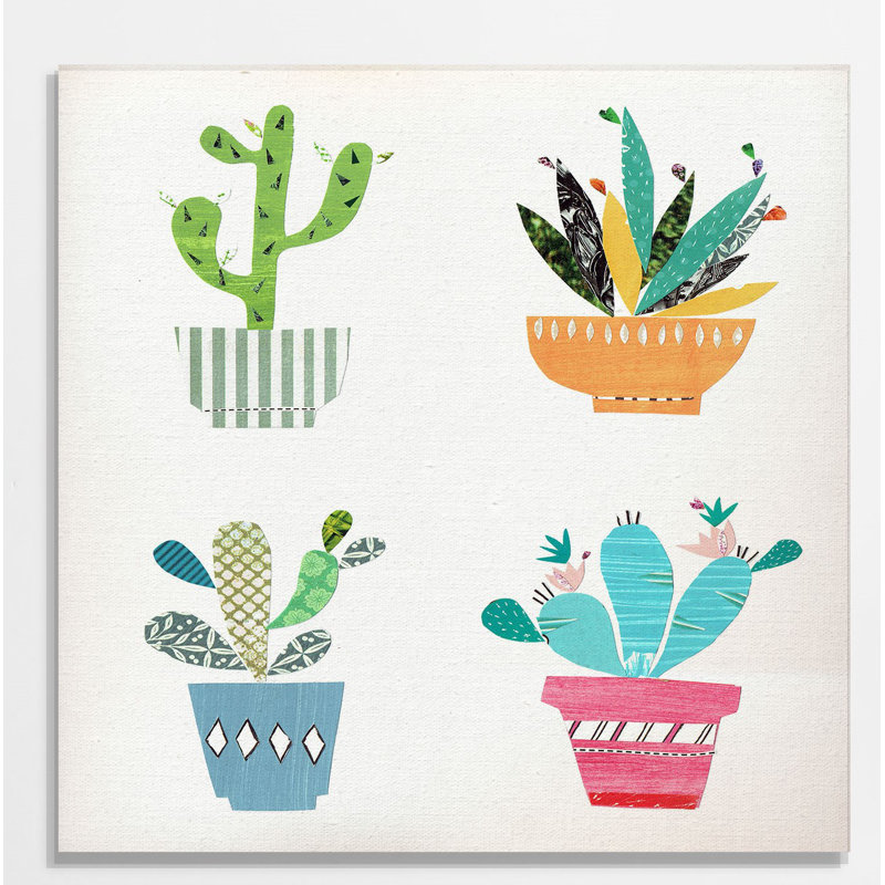 «Cute Cacti», art sur toile, H 10 po x l 10 po x P 1,5 po