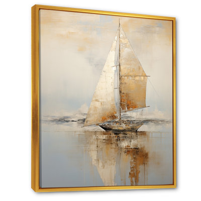 «Gold Sailing Charm in the Morning Mist», reproduction sur toile