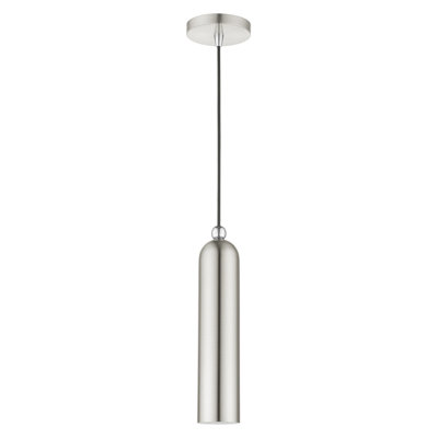 Hanne 1-Light Dimmable Metal Cylinder Pendant