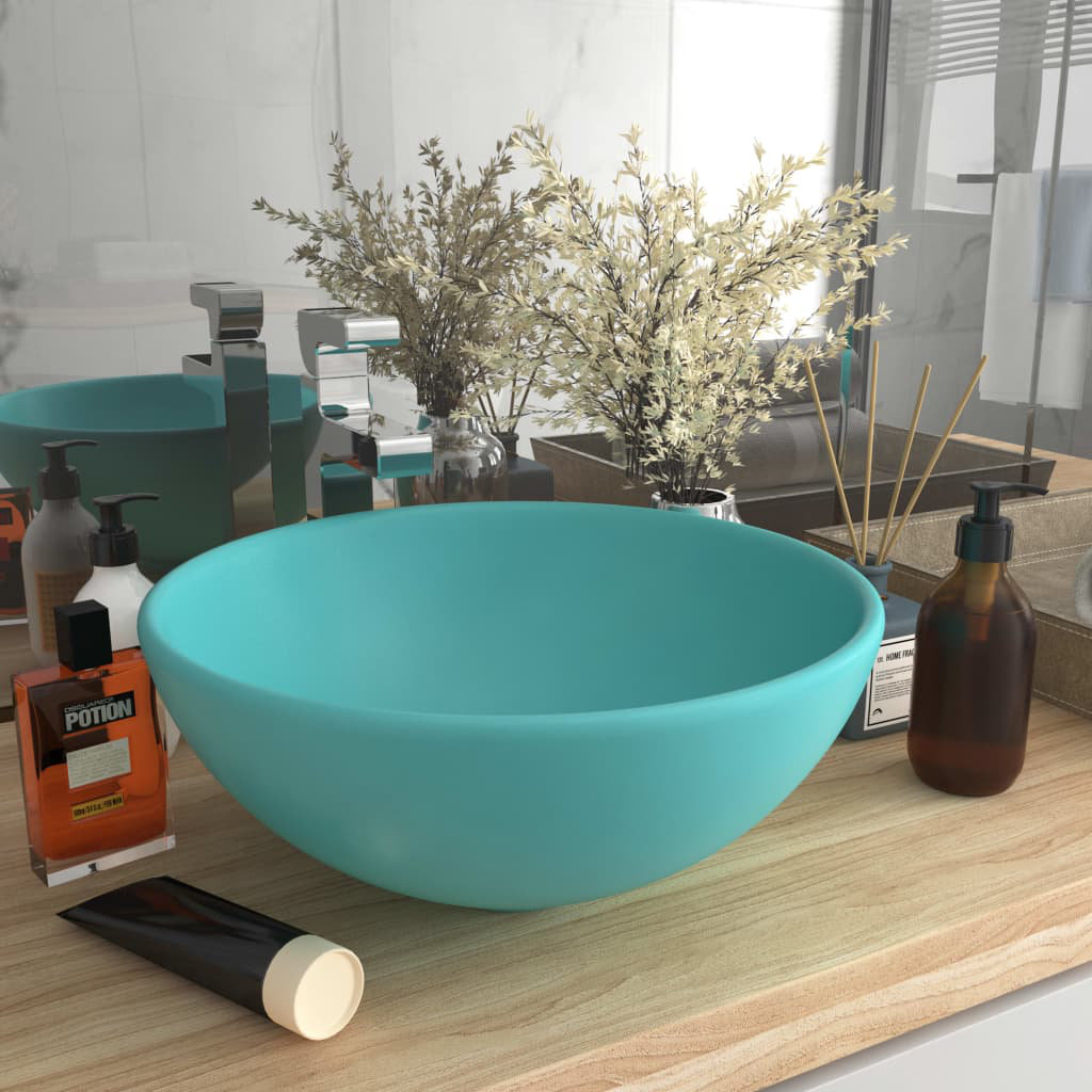 Belfry Bathroom Yogi 325mm L x 325mm W Ceramic Circular Countertop Basin Sink
