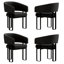 Chaises de salle à manger rembourrées Modern