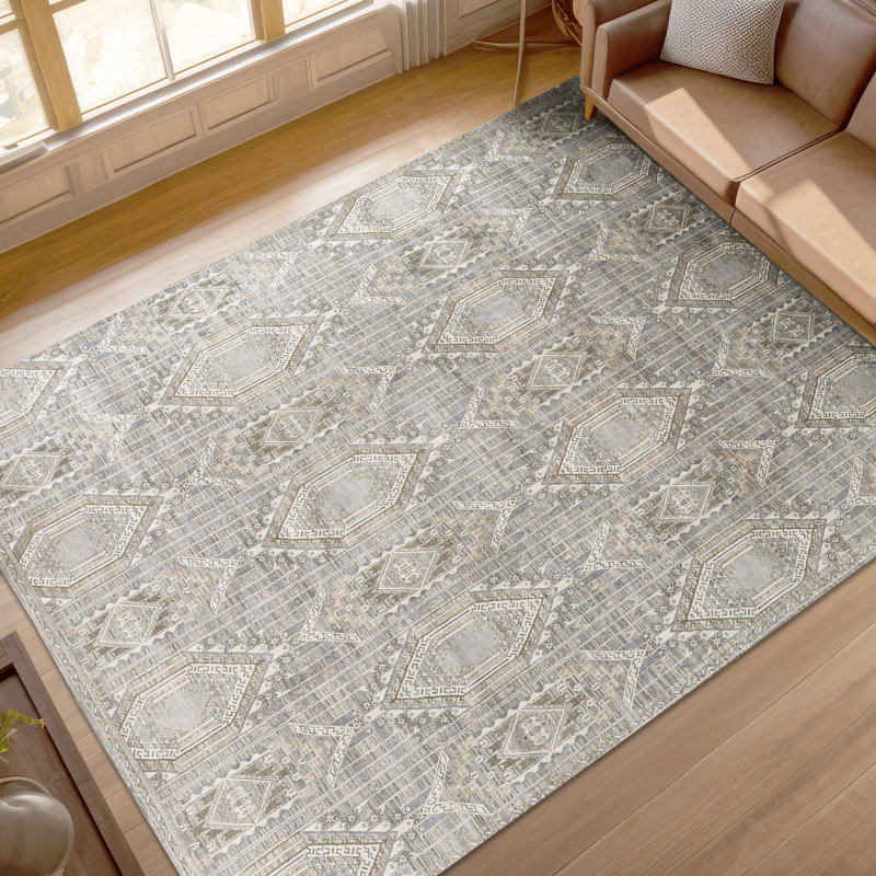 Hand-Knotted High-Quality Gray Area Rug