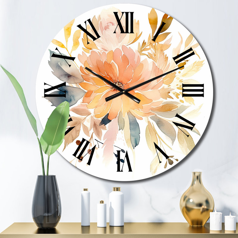 Myrton - Wildflowers Wall Clock, Petit