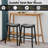 Upholstered Counter Stool with Solid Wood Frame-707199438