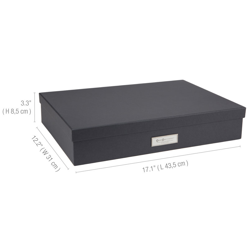 Boîte de rangement pour papiers et papiers Bigso Sverker, Noir