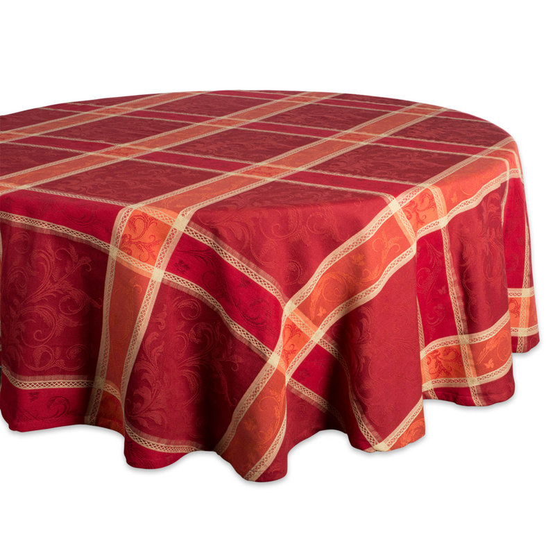 Theresia Plaid 100% Cotton Thanksgiving Tablecloth