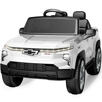 24V Licensed Chevrolet Silverado Kids Electric Ride On Car With Remote Control, Soft Start & Led Lights