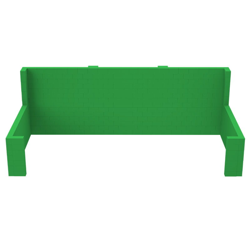 Ensemble de kiosque pour salon Everblock, H 84 po x l 240 po x P 120 po, Vert