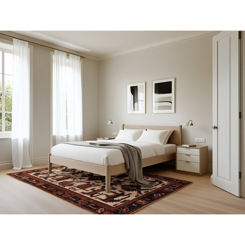 Tapis brun lavable à la machine, Rectangle 5 pi x 7 pi