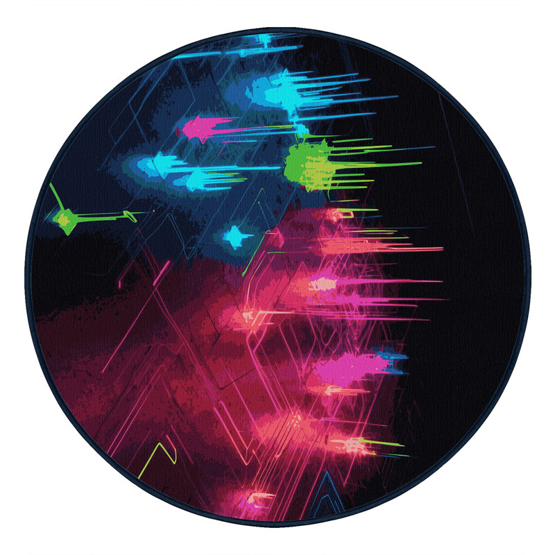 Galaxy Grid Rug, Round 3'