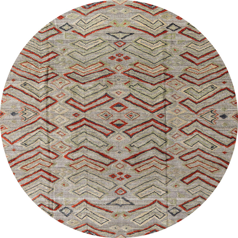 Abstract Indoor Rug, Round 6'