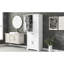 Grande armoire blanche pour accessoires de salle de bain et rangement avec tiroir à options diverses