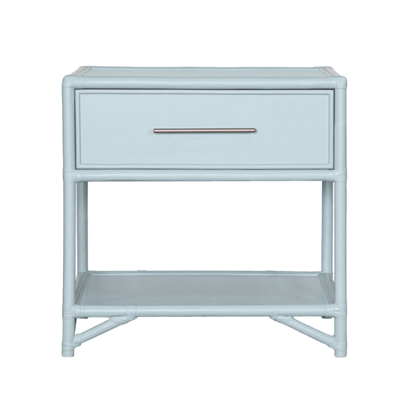 Olivia Collection 1 - Drawer Nightstand, Light Blue